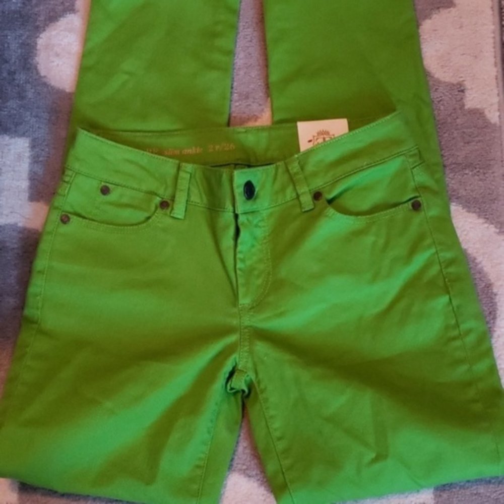 NWT Talbots Skinny Green Jeans